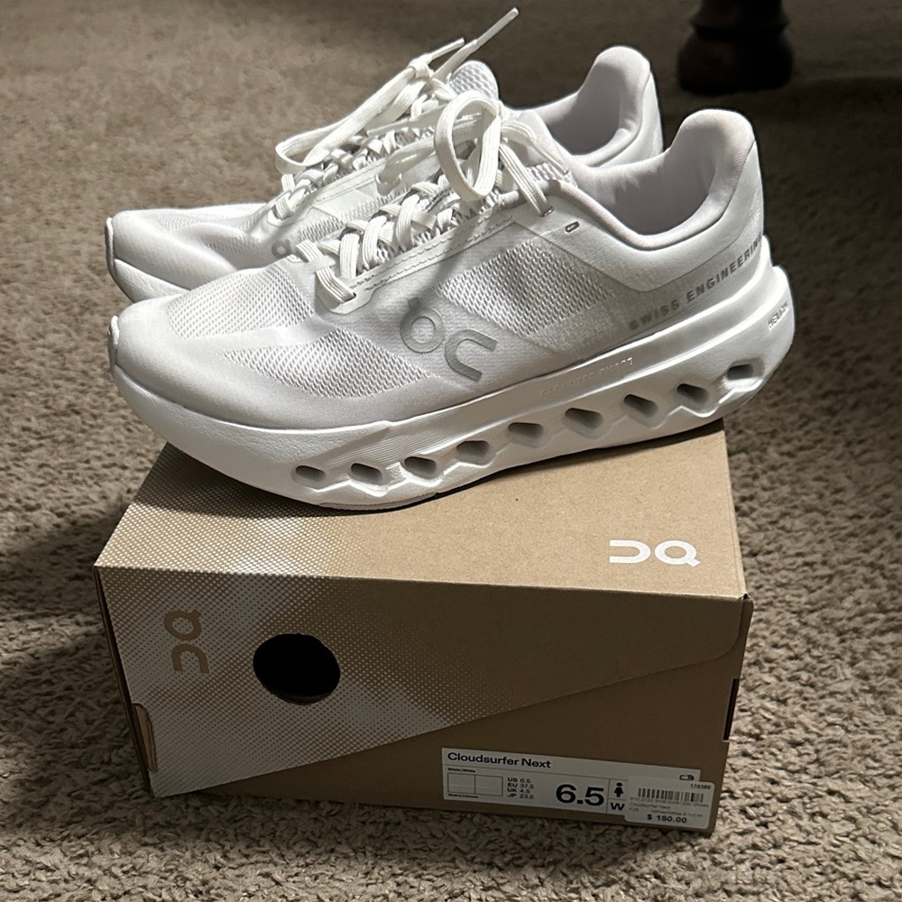 On Running Women's Cloudsurfer Athletic Shoes - White